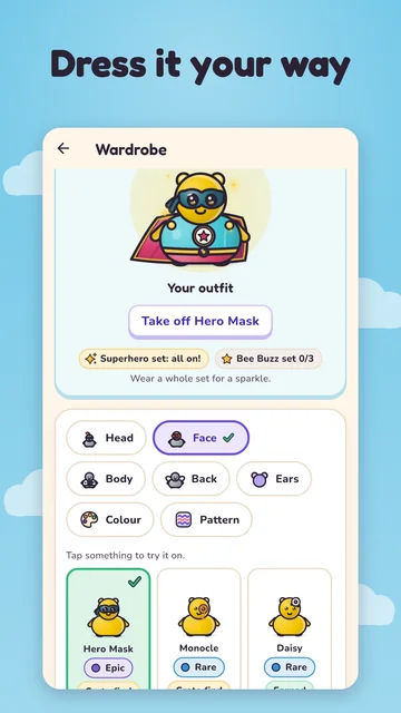 The wardrobe, where a pet tries on outfits.